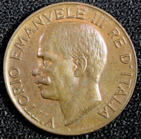 ITALY Vittorio Emanuele III  Bronze 1929 R 5 Centesimi UNC KM# 59 (23 862)