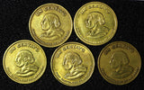 Guatemala LOT OF 5 COINS 1949-1954 1 Centavo VF-aUNC KM# 254 (21 290)