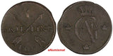 SWEDEN 1805 1 SKILLING OVERSTRUCK ON 2 ORE S.M. 1767 / FULL DATE KM#566 (17 304)