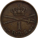 Denmark Frederik VII Copper 1853 FK VS 1 Rigsbankskilling 1 YEAR TYPE KM#756(5)