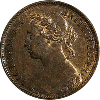 Great Britain Victoria Bronze 1884 Farthing KM# 753 (17 030)
