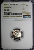 GREAT BRITAIN Edward VII Silver 1902 Maundy Set (4 Coin) NGC MS66,MS65 Toned
