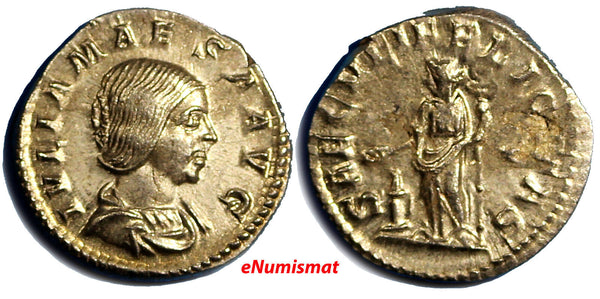 Ancient Roman AD 218-224/5 Julia Maesa AR Denarius Nice Extremely Fine Condit.