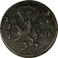 Sweden Charles X Gustav (1654-1660) Copper 1656 1/4 Ore KM# 211 (14 606)
