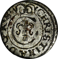 LIVONIA Riga Occupation Christina of Sweden Silver (16)51 Solidus 0,56g KM21 (9)