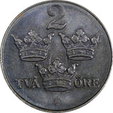 Sweden Gustaf V Iron 1948 2 Öre Choice Unc KM# 811 (853)