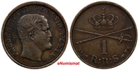 Denmark Frederik VII Copper 1853 FK VS 1 Rigsbankskilling 1 YEAR TYPE KM#756(5)