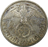 Germany - Third Reich Silver 1939 A 2 Reichs Mark Hindenburg KM# 93 (22 328)