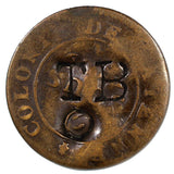 TOBAGO 2 1/4 Pence,(1798),TBO Countermark on 1789A Colony of Cayenne 2 Sous