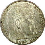 Germany - Third Reich Silver 1937 A 2 Reichs Mark Hindenburg KM# 93 (22 295)