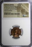 ROMAN Licinius II as CAESAR AD 317-324 BI NUMMUS /JUPITER NGC (154)