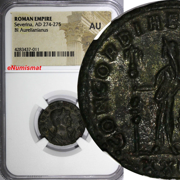 Roman Empire Severina, AD 274-275 BI Aurelianianus NGC AU  (011)