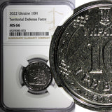 UKRAINE 2022 10 Hryven Territorial Defense Forces NGC MS66 TOP GRADED BY NGC (3)