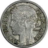 France Aluminum 1948 B 2 Francs 27 mm Beaumont-le-Roger KM# 886a.2 (18 088)