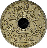 Tunisia Muhammad VI AH 1345   1926 A 10 Centimes ch.XF Toned KM# 254 (21 775)