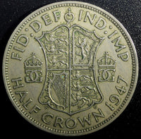 Great Britain George VI Copper-Nickel 1947 1/2 Crown KM# 866 (23 333)