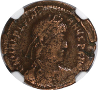 WESTERN ROMAN VALENTINIAN I  AD 364-375 AE3 Nummus /Rev.Victory Angel  NGC (167)