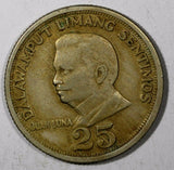 Philippines 1970 25 Sentimos JUAN LUNA KM# 199