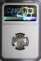 Great Britain George VI Copper-Nickel 1951 6 Pence NGC MS64 Toned KM# 875 (045)