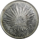 Mexico FIRST REPUBLIC Silver 1891 Zs FZ 8 Reales Zacatecas aUNC KM# 377.13 (151)