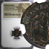 Roman Empire CONSTANS AD 337-350 AE4 BI NUMMUS (FOLLIS) /Two victories NGC (250)