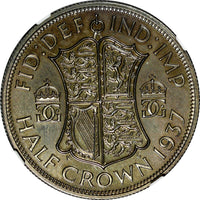 Great Britain George VI Silver PROOF 1937 1/2 Crown NGC PF63  KM# 856 (020)