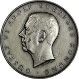 SWEDEN Silver  Medal Gustav VI Reward for Horse Breeding 43mm C/S Edge (19 358)