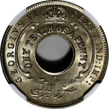 British West Africa 1938 H 1/10 Penny Better Date NGC MS66 GEM BU KM# 20 (003)