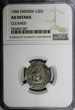 Sweden Johan III Silver 1584 1/2 Ore Mint-323,899  NGC AU DETAILS MB# 162 (007)