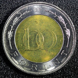 HUNGARY Bi-Metallic Lajos Kossuth 2002 BP 100 Forint GEM BU KM# 760 (23 869)