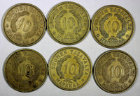 FINLAND LOT OF 12 COINS Aluminum-Bronze 1928-1936 10 Markkaa KM# A32