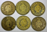 FINLAND LOT OF 12 COINS Aluminum-Bronze 1928-1936 10 Markkaa KM# A32
