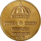 Sweden Gustaf VI Bronze 1959 TS 2 Ore GEM BU Toned KM# 821 (21 956)