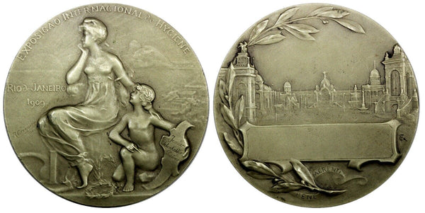 BRAZIL 1909 Medal Rio de Janeiro  International Hygiene Exhibition René Grégoire