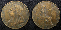 Great Britain Victoria Bronze 1901 1 Penny 30.8 mm Last Year KM# 790 (22 506)