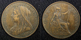 Great Britain Victoria Bronze 1901 1 Penny 30.8 mm Last Year KM# 790 (22 506)