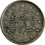 Turkey Mehmed V Silver AH1327//3 (1911) 2 Kurush Toning KM# 749 (18 273)