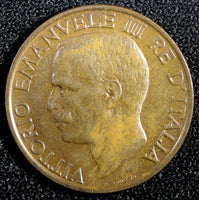 ITALY Vittorio Emanuele III Bronze 1926 R 10 Centesimi ch.UNC KM# 60 (23 888)