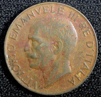 Italy Vittorio Emanuele III Bronze 1921 R 5 Centesimi KM# 59 (23 725)