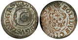 Swedish Livonia City of Riga Carl X Gustav Silver 1658 1 Solidus KM# 50 (22 236)