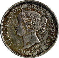 Canada Victoria Silver 1892 5 Cents Mintage-860 000 KM# 2 (18 798)