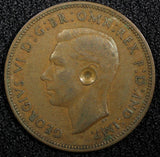 Great Britain George VI Bronze 1938 1/2 Penny  KM# 844 (24 228)