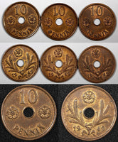 FINLAND Copper 1943 10 Pennia UNC Condition WWII  RANDOM PICK (1 Coin) KM# 33.1