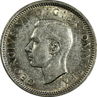 Great Britain George VI Silver 1942 6 Pence KM# 852 (18 232)