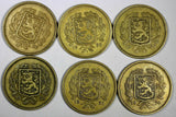 FINLAND LOT OF 12 COINS Aluminum-Bronze 1928-1936 10 Markkaa KM# A32