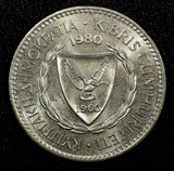 Cyprus Copper-Nickel 1980 100 Mils Cypriot 28.45 mm UNC KM# 42 (22 709)