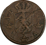 SWEDEN Adolf Frederick Copper 1767 2 Ore, S.M. Low Mintage-467,000 KM#461 (298)