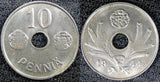 FINLAND Iron 1944 10 Pennia WWII Issue BU Coin KM#34.1 (23 021)