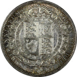 Great Britain Victoria (1837-1901) Silver 1887 1/2 Crown ch.XF/AU KM# 764 (239)