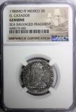 Mexico SPANISH COLONY Charles III Silver 1780 Mo FF 2 Reales NGC GRADED KM# 88.2